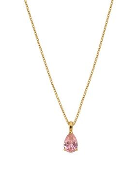 18K Gold-Plated October Birthstone Pink CZ Necklace